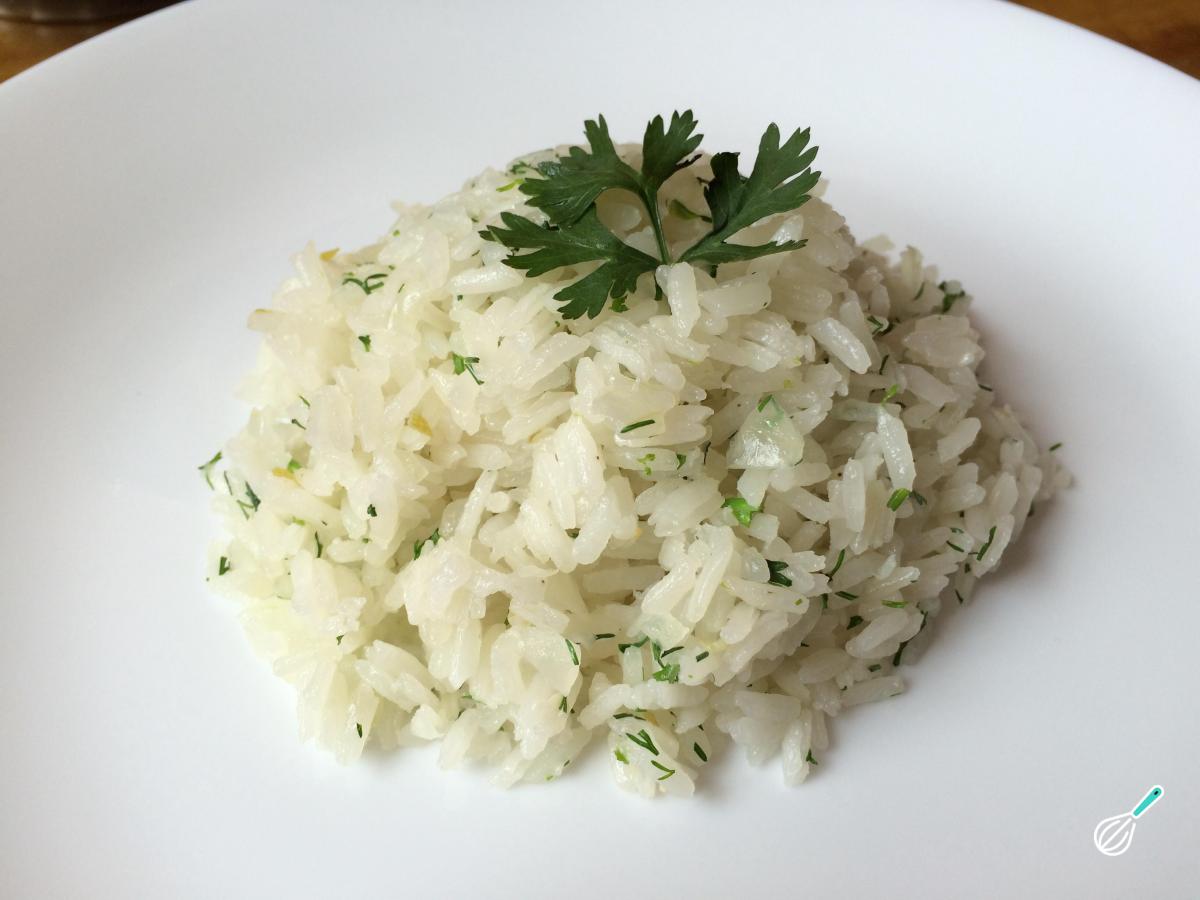 Receita de Arroz com limão e coentro