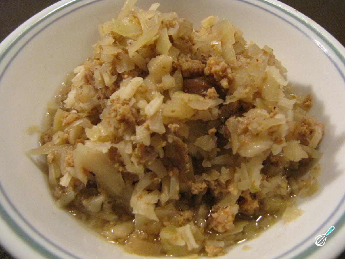 Receita de Repolho refogado com carne moída