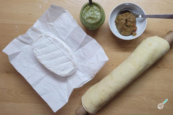 Receita de Queijo brie com massa folheada - Passo 1