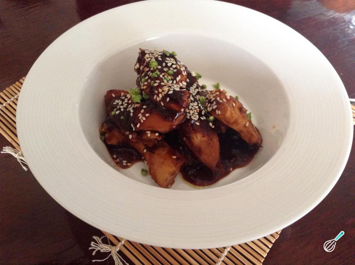 Receita de Frango com mel e gengibre