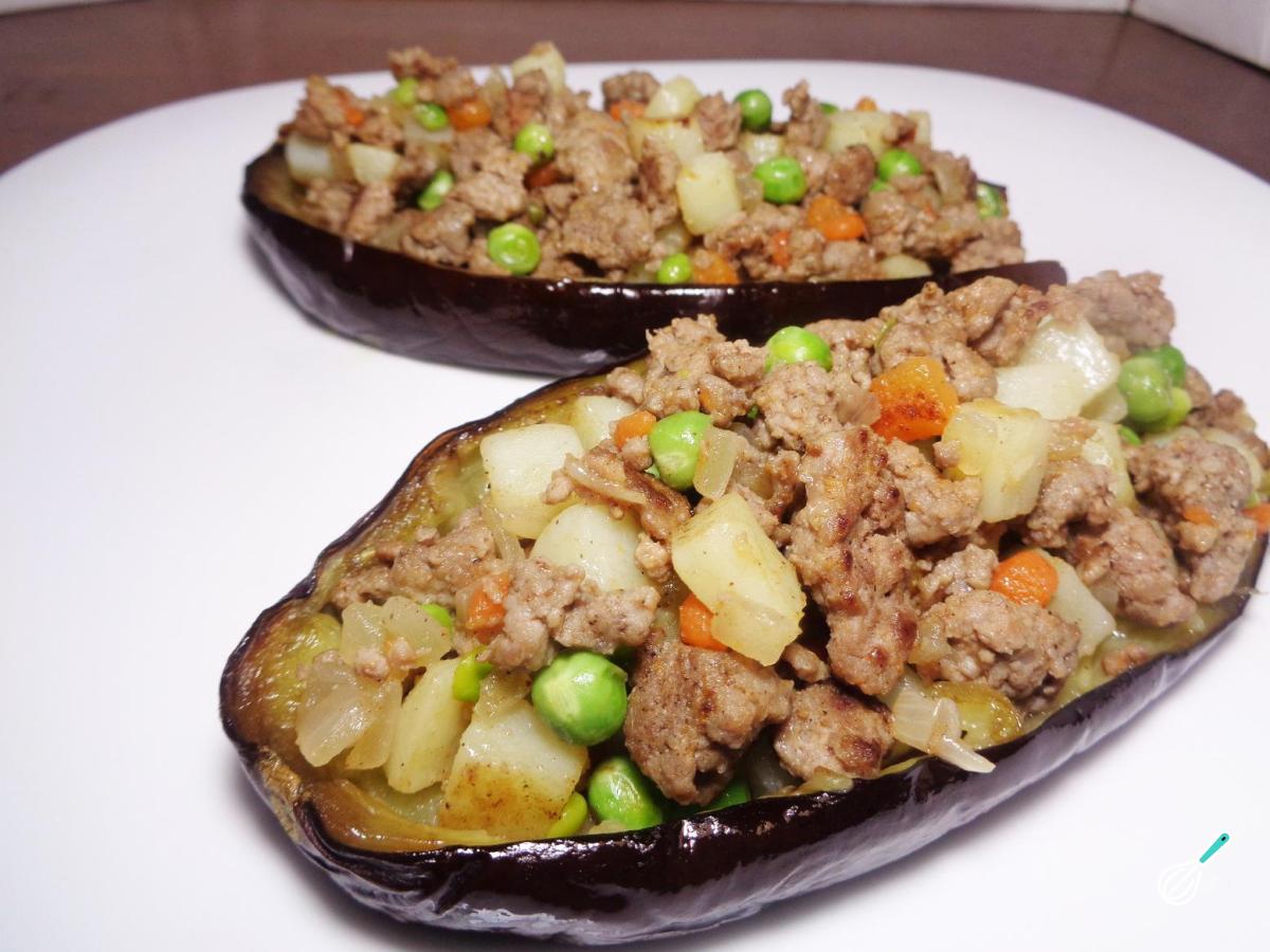 Receita de Berinjela recheada com carne moída light