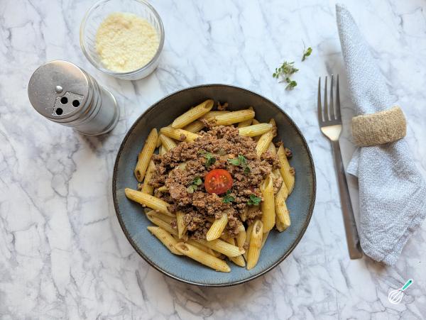 Receita de Macarrão penne com carne moída - Passo 11