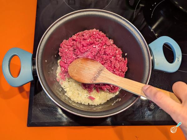 Receita de Macarrão penne com carne moída - Passo 6