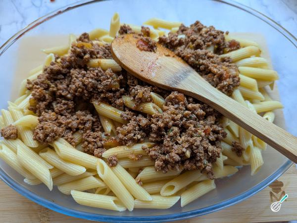 Receita de Macarrão penne com carne moída - Passo 10