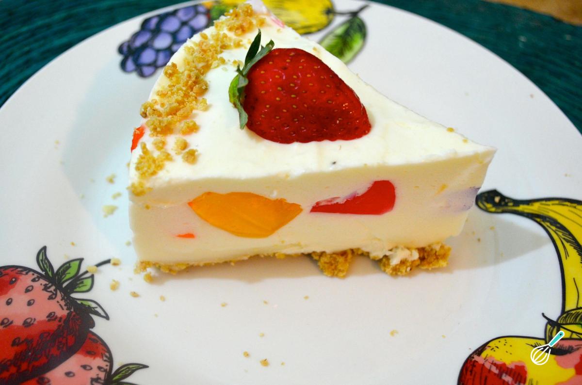 Receita de Bolo mosaico de gelatina