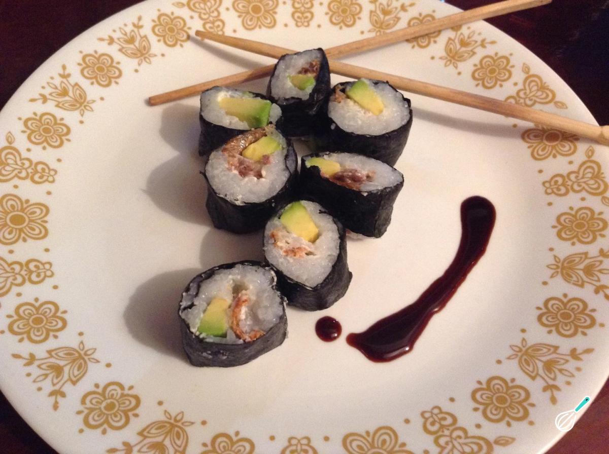 Receita de Sushi de pele de salmão