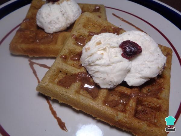 Receita de Waffles de chocolate