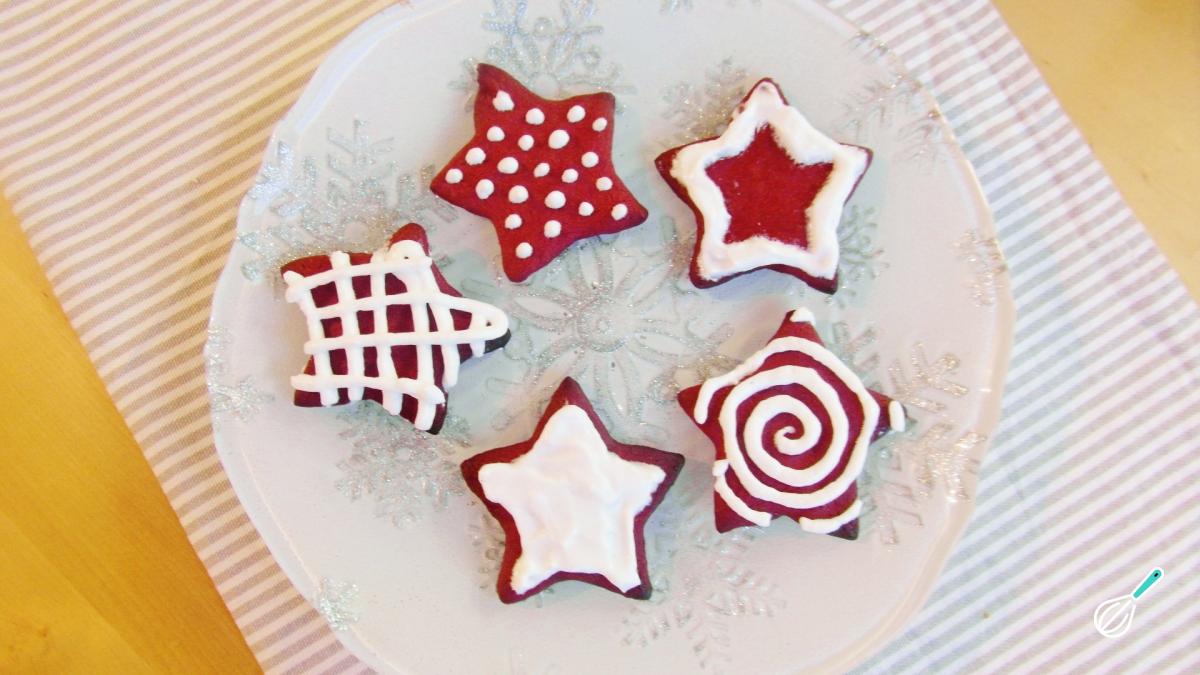 Receita de Biscoito de Natal de veludo vermelho
