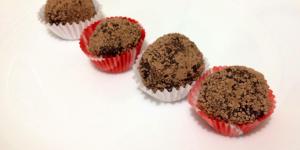 Receita de Trufas de chocolate e amendoim