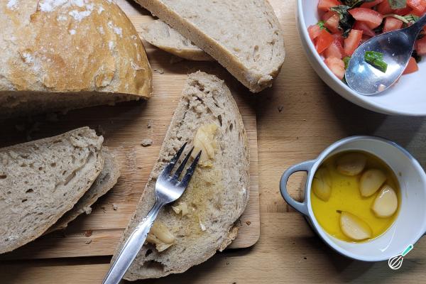 Receita de Bruschetta de tomate e manjericão - Passo 6