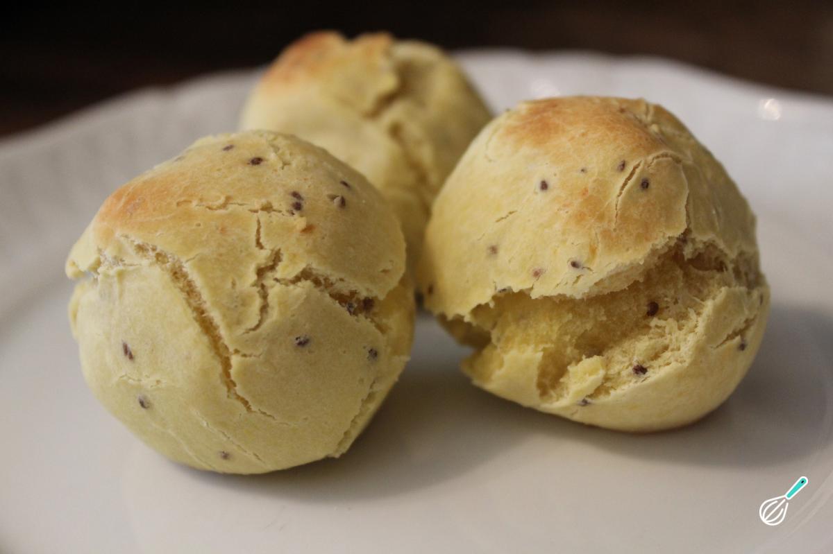Receita de Pão de queijo funcional com chia