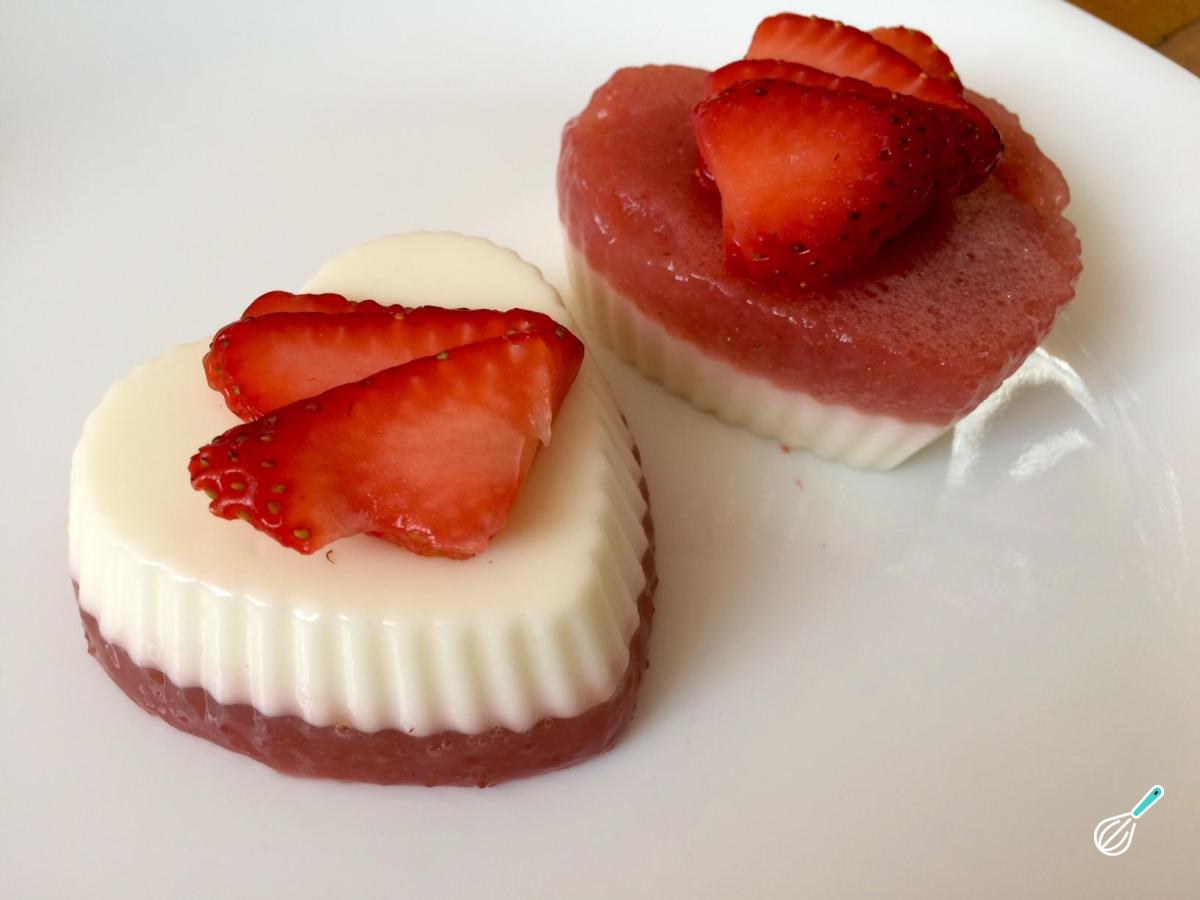 Receita de Gelatina de morango e iogurte