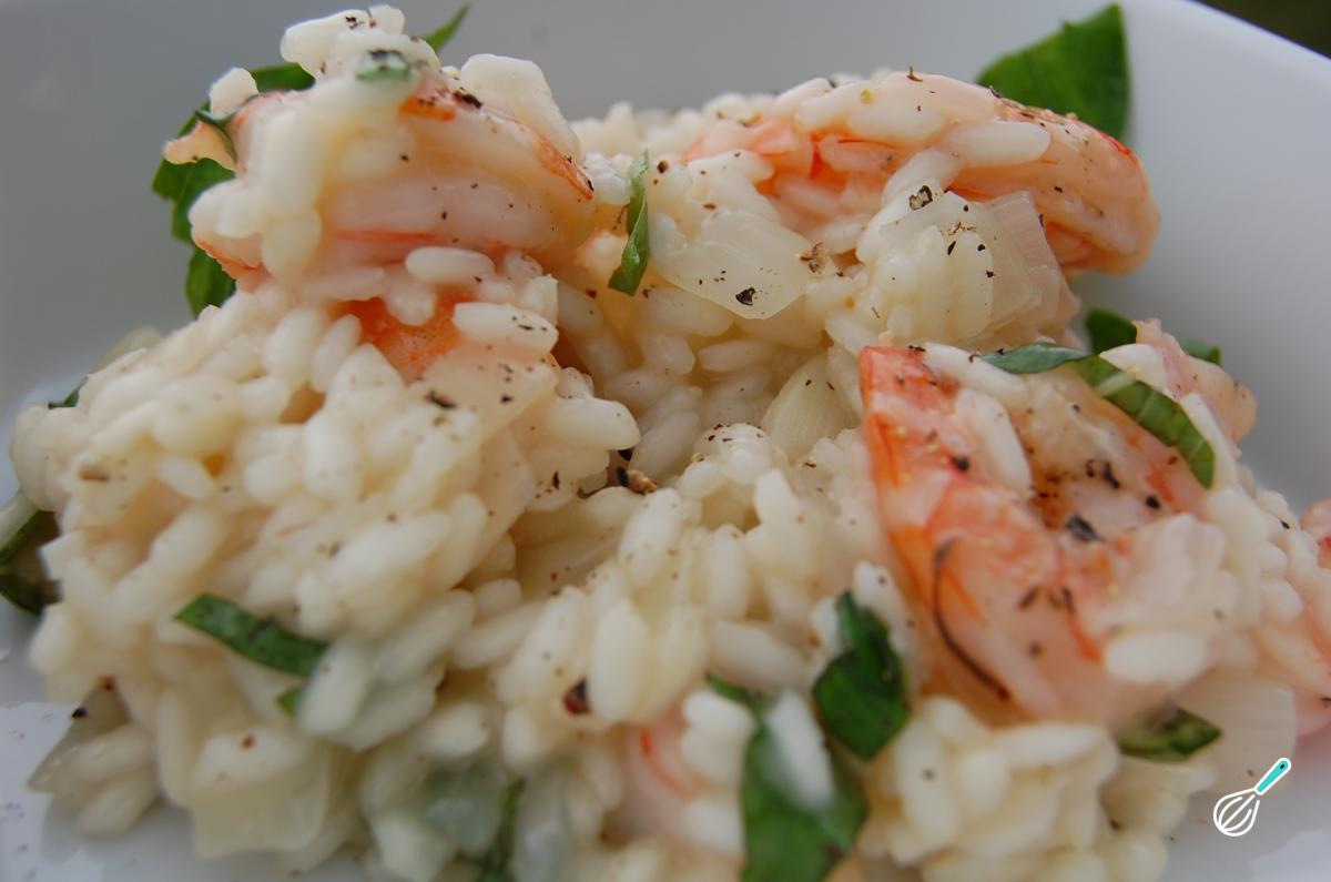 Receita de Risoto de bacalhau com camarão