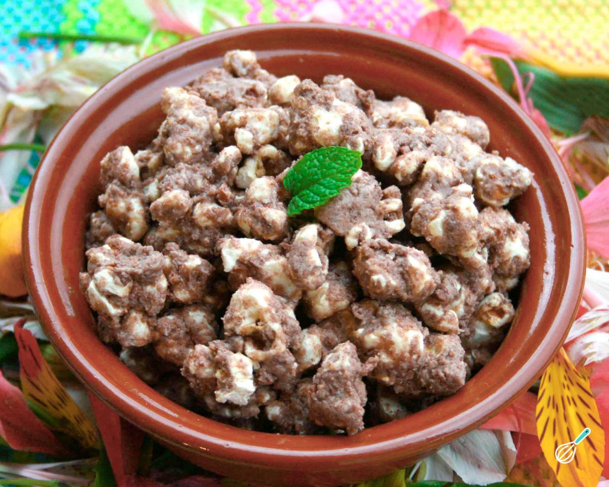 Receita de Pipoca de Oreo