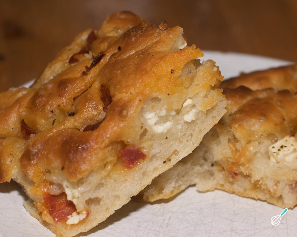 Receita de Focaccia de calabresa