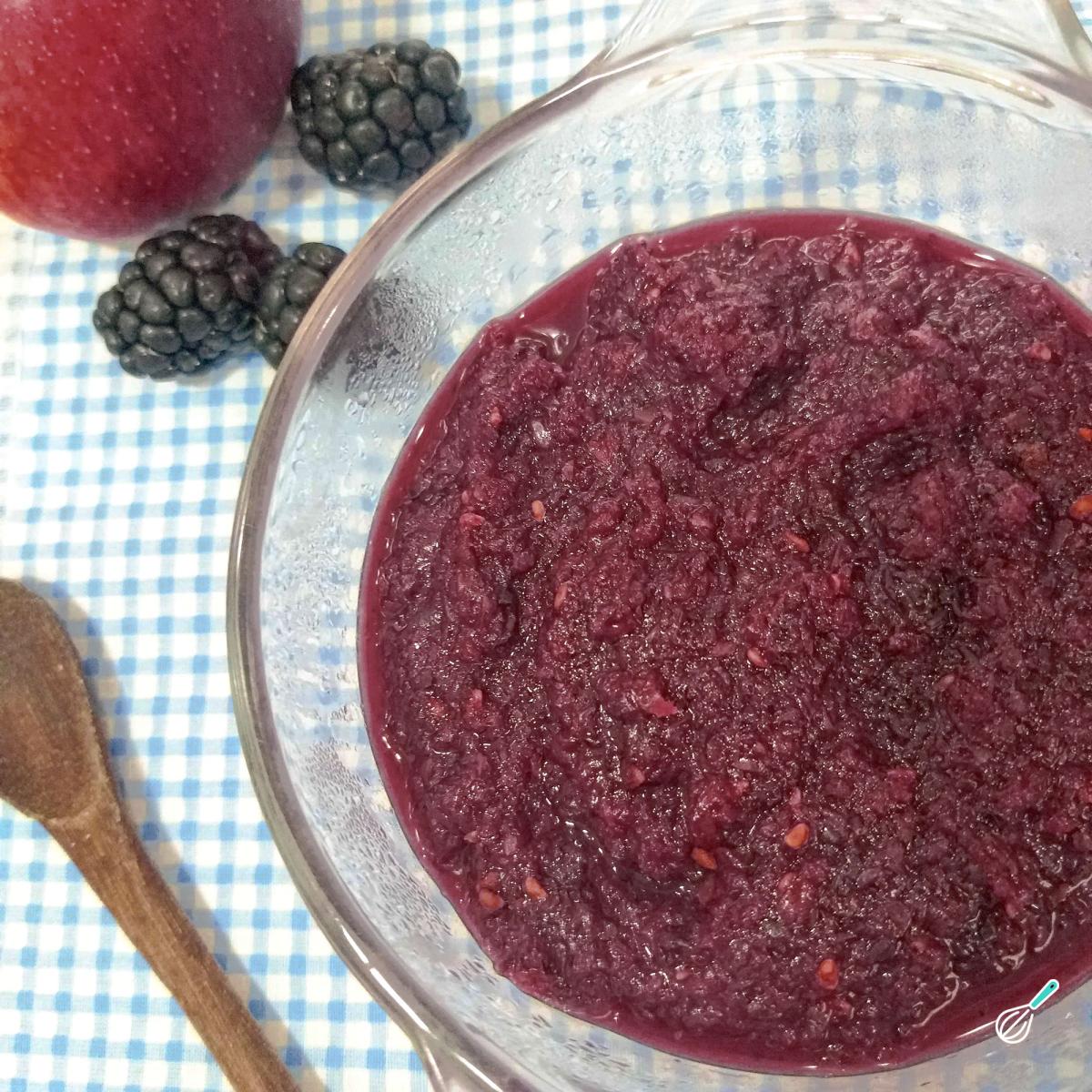 Receita de Geleia de amora com maçã diet