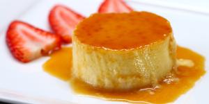 Flan de maracujá com iogurte