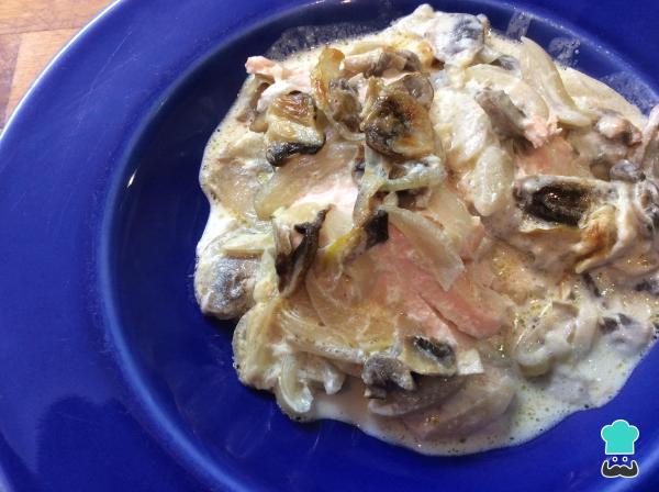 Receita de Salmão assado com champignon - Passo 6