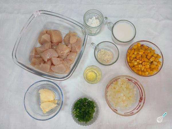 Receita de Frango ao molho de milho - Passo 1