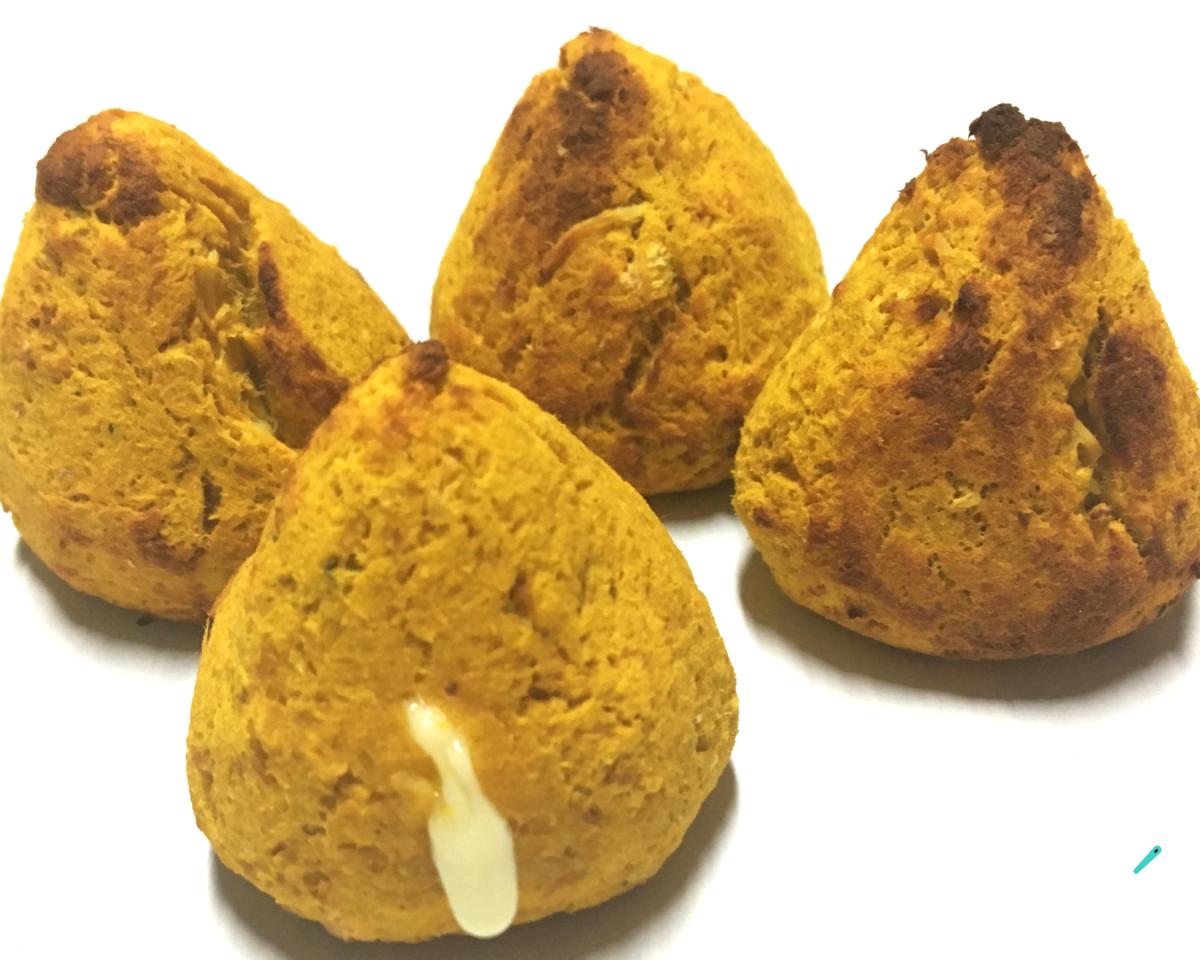 Receita de Coxinha de abóbora com frango low carb