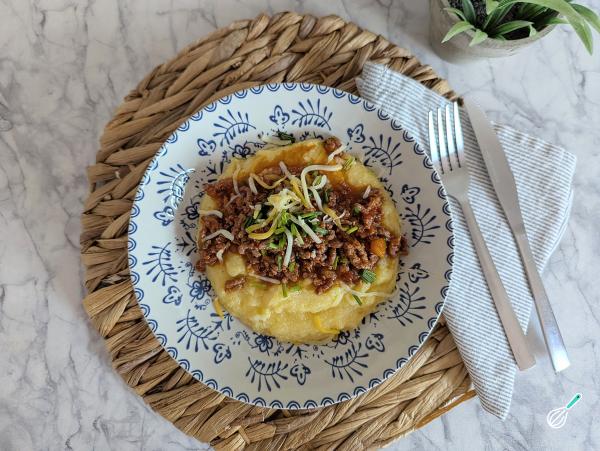 Receita de Polenta com carne moída e queijo - Passo 8