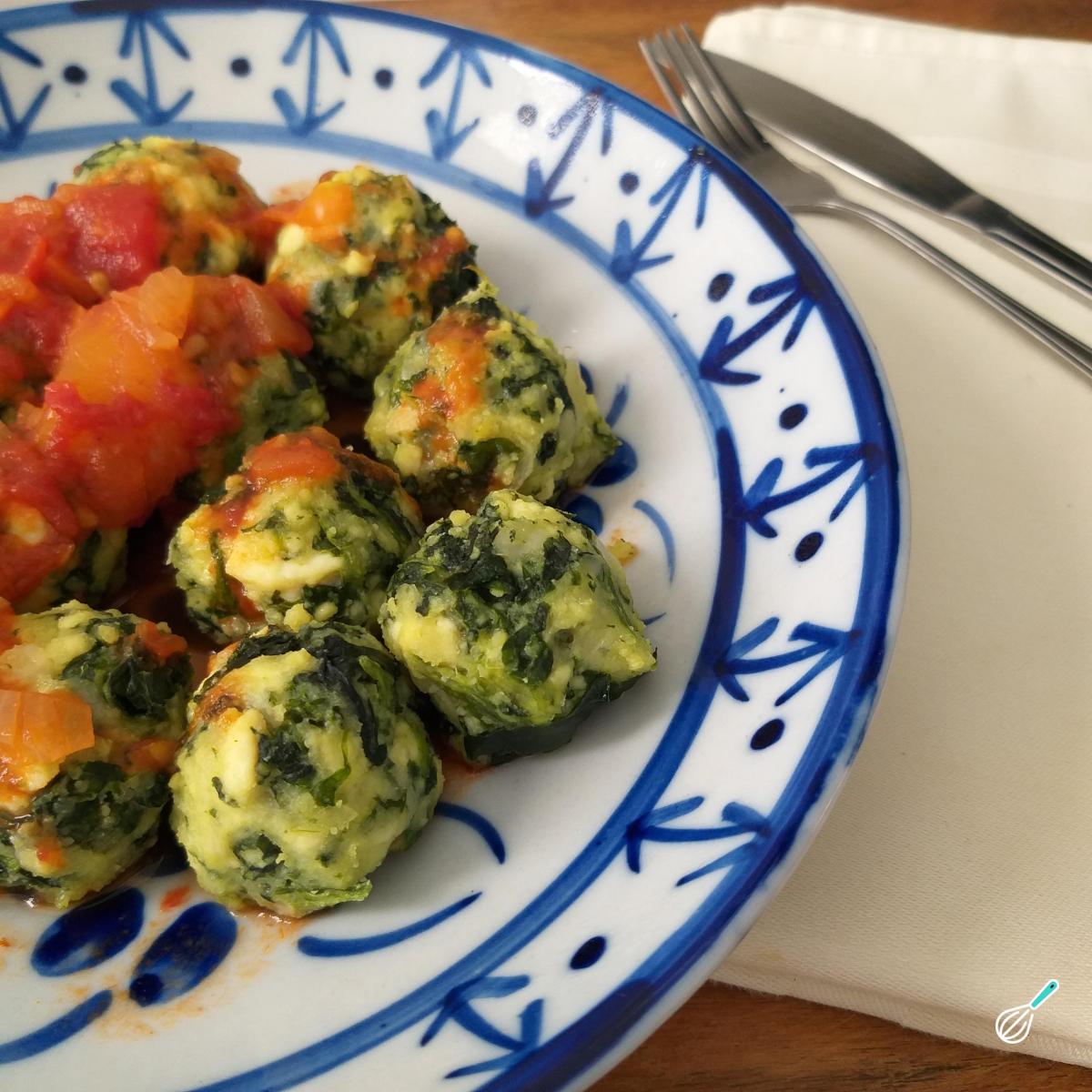 Receita de Nhoque de espinafre com ricota