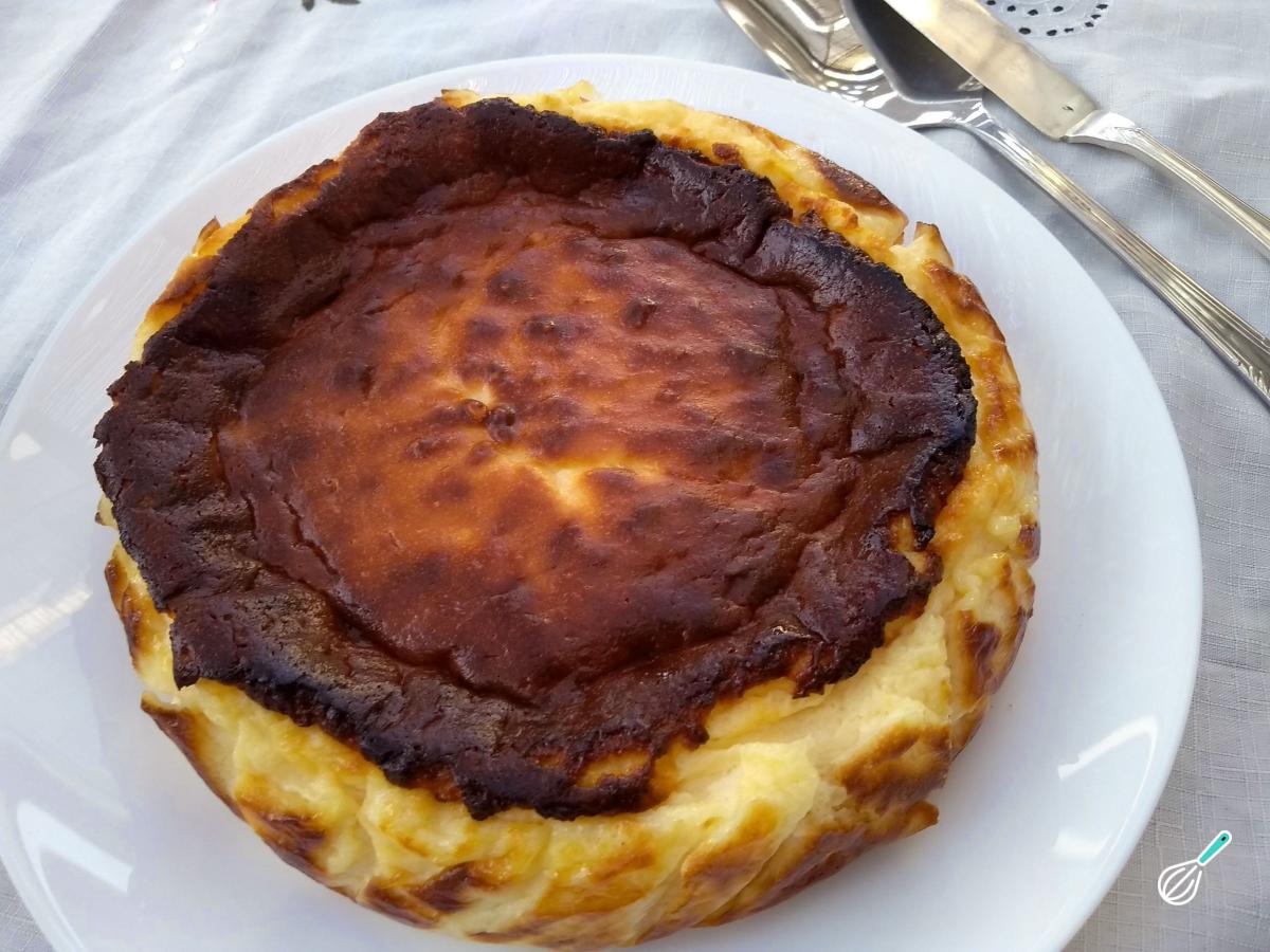 Receita de Cheesecake queimado basco