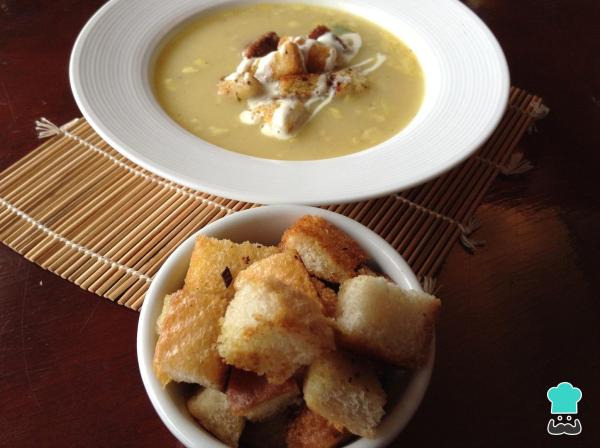 Receita de Croutons na frigideira - Passo 6