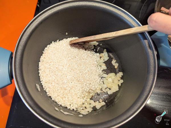 Receita de Risoto de queijo com bacon - Passo 4