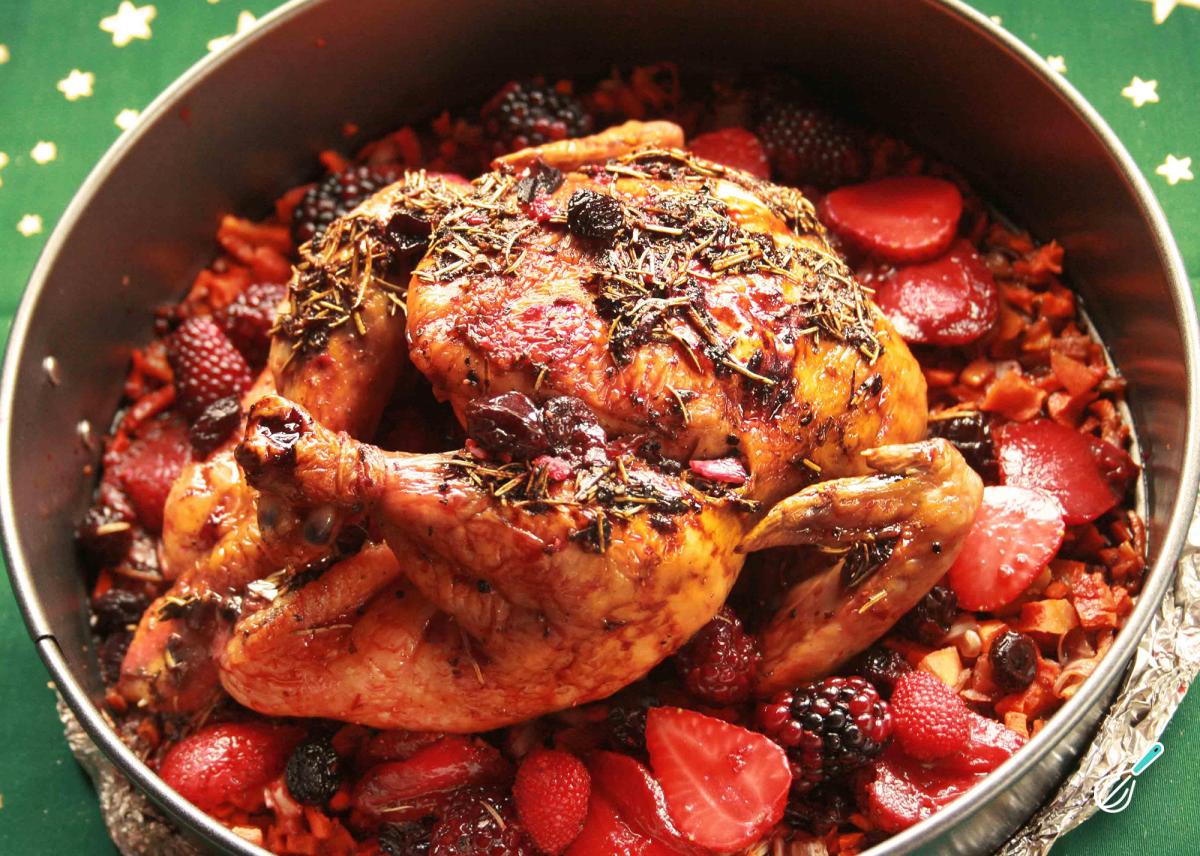 Receita de Frango assado de Natal