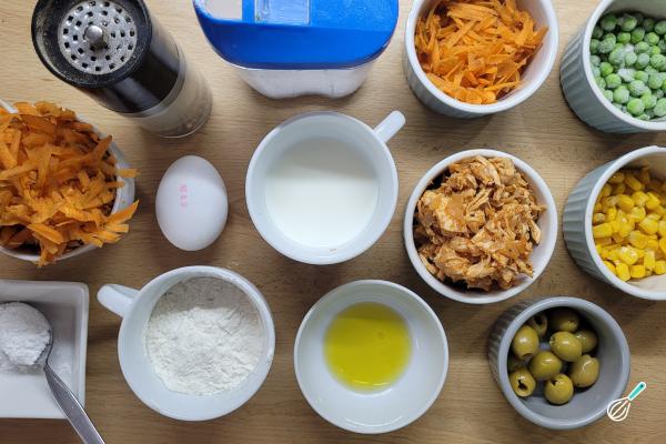 Receita de Torta de cenoura - Passo 1