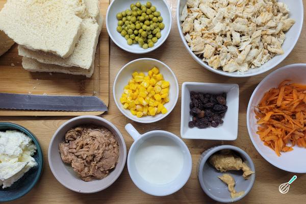 Receita de Mini sanduíche natural - Passo 1