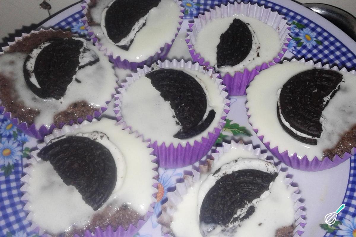 Receita de Cupcake de bolacha Oreo