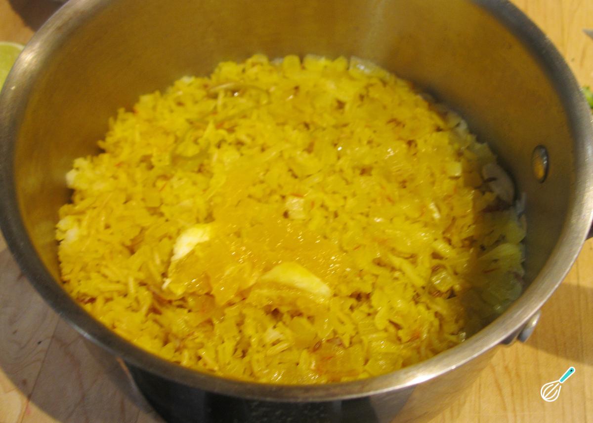 Receita de Arroz com cúrcuma
