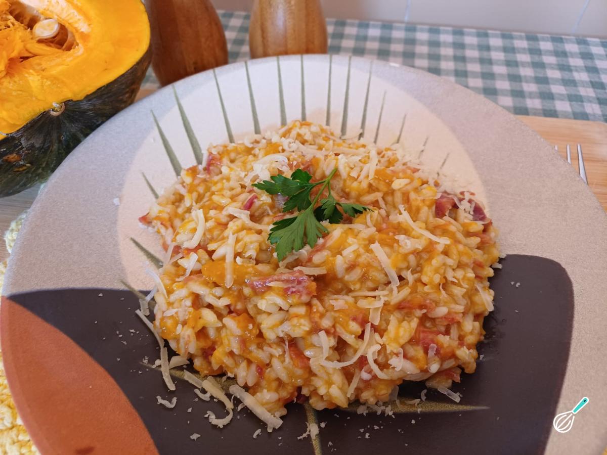 Receita de Risoto de abóbora com carne seca