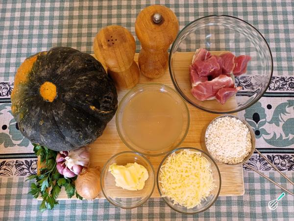 Receita de Risoto de abóbora com carne seca - Passo 1