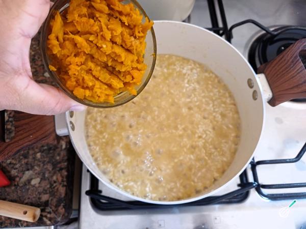 Receita de Risoto de abóbora com carne seca - Passo 6