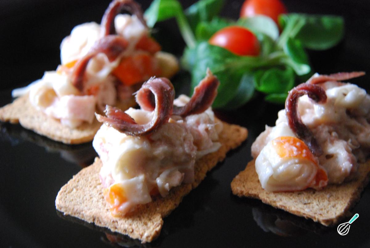 Receita de Canapés de kani