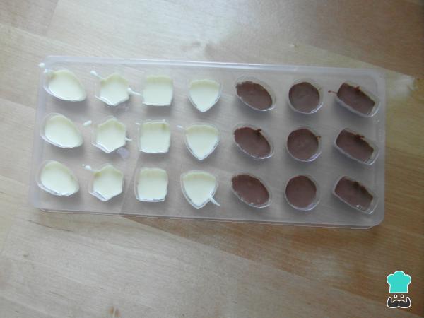 Receita de Bombons de dois chocolates - Passo 3