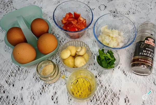 Receita de Omelete com cogumelos - Passo 1