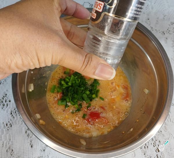 Receita de Omelete com cogumelos - Passo 5