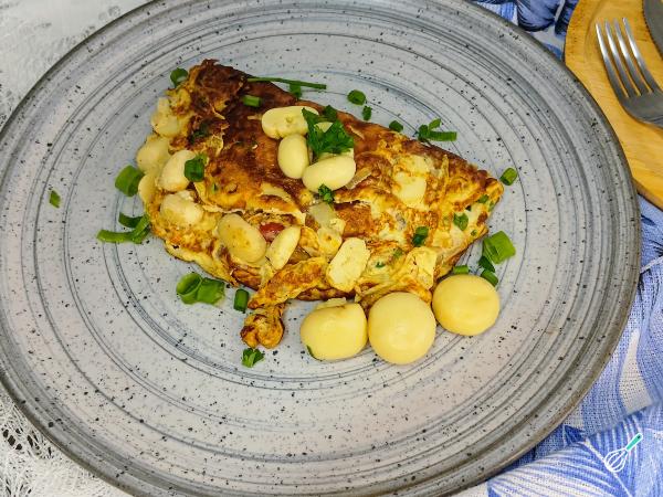 Receita de Omelete com cogumelos - Passo 8