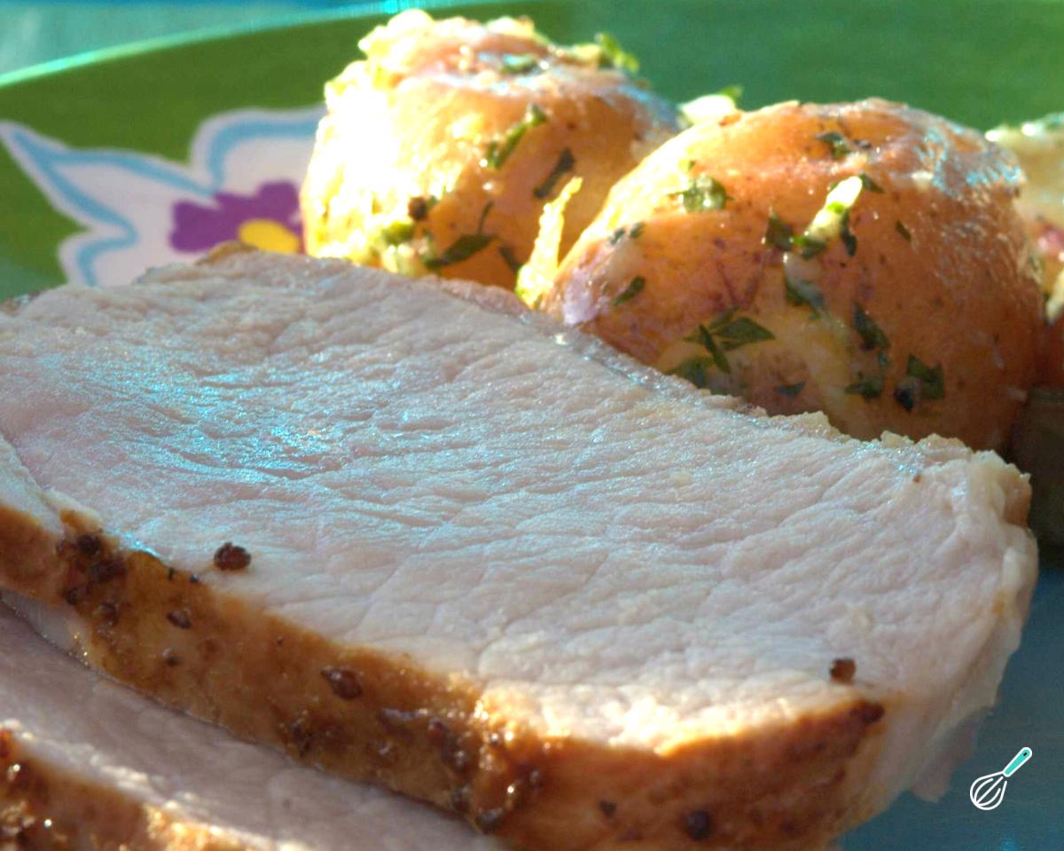 Receita de Lombo suíno assado com batatas