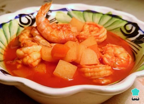 Receita de Caldo de camarão mexicano - Passo 9