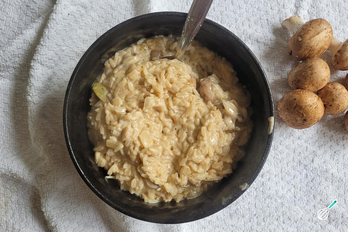 Receita de Arroz cremoso com creme de leite