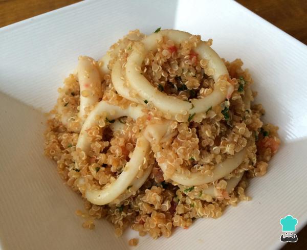 Receita de Anéis de lula com quinoa