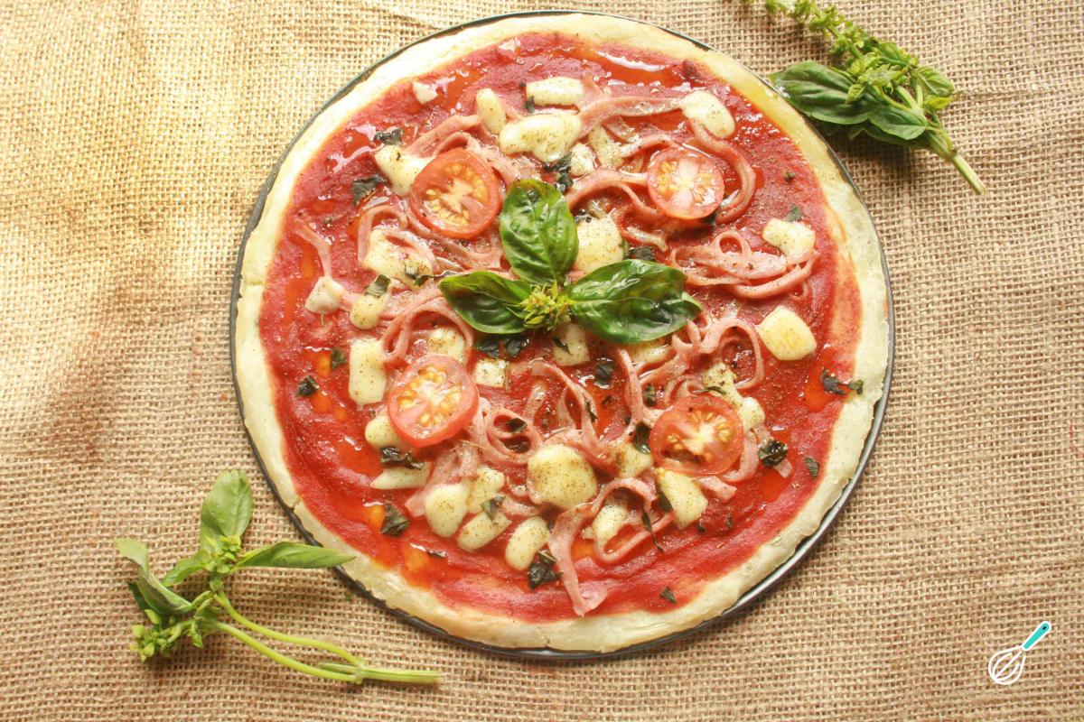 Receita de Massa de pizza com mandioca cozida
