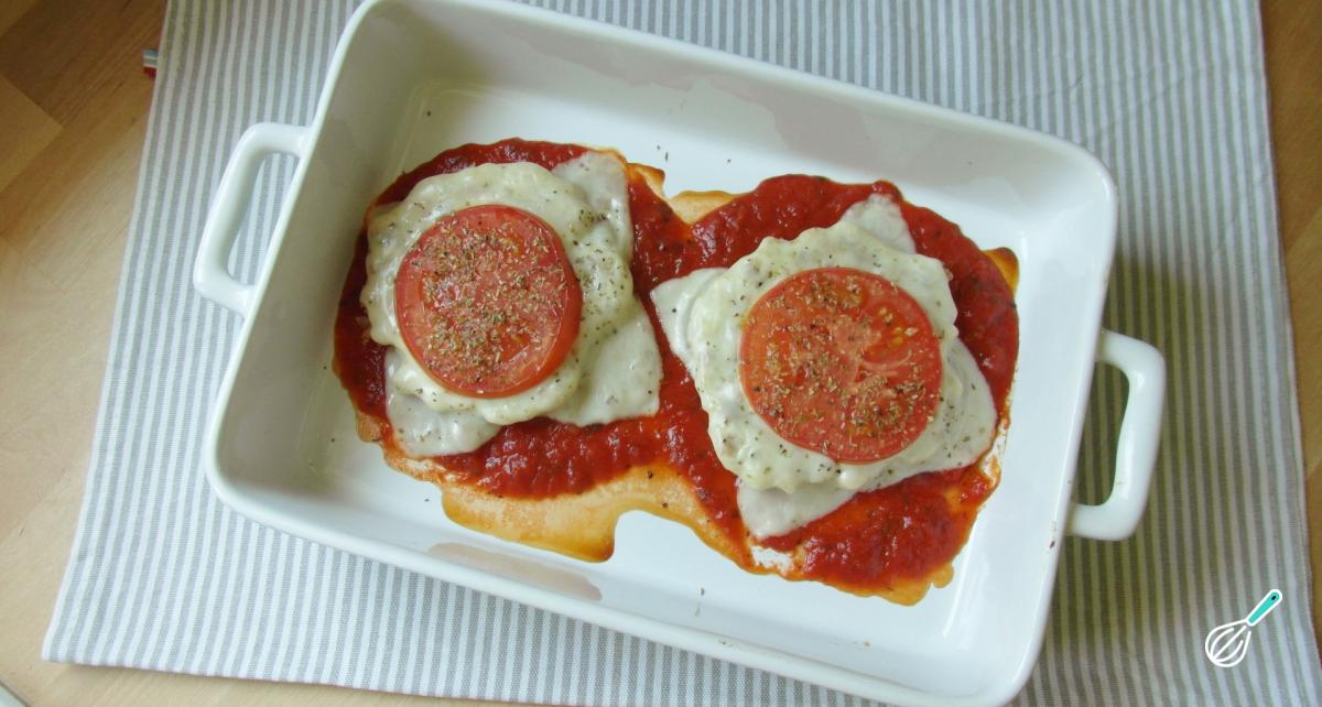 Receita de Hambúrguer de frango à pizzaiolo