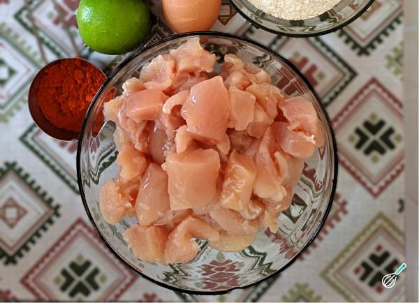 Receita de Pipoca de frango - Passo 2