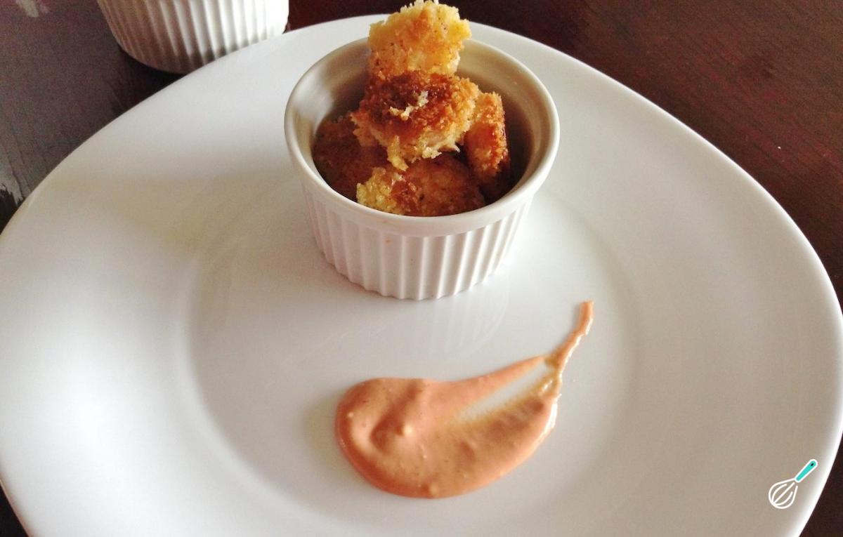 Receita de Camarão empanado ao molho rosé